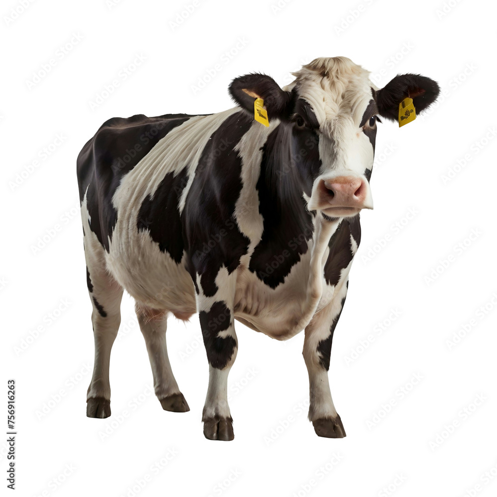 Healthy Australian cow isolated on PNG transparent background