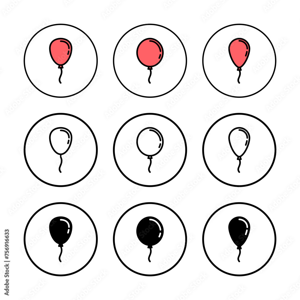 Balloon icon vector illustration. Party balloon sign and symbol Balloon icon vector illustration. Party balloon sign and symbol