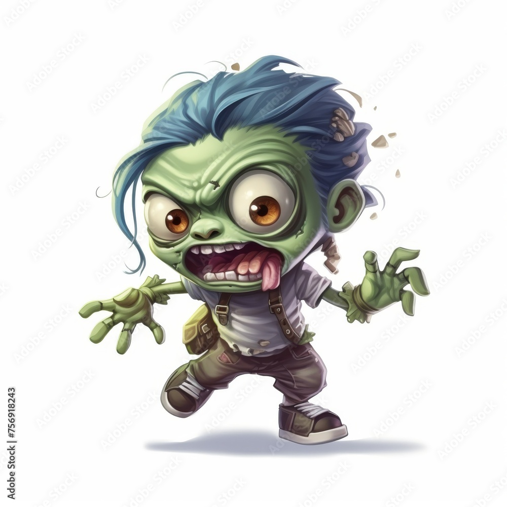 Game Character concept art isolated white background Game Character concept art isolated white background