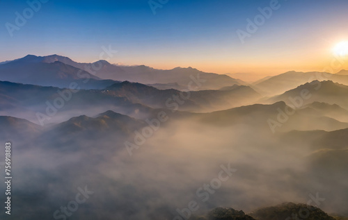 Sunrise at Doi Pha Tang in Chiangrai, Thailand