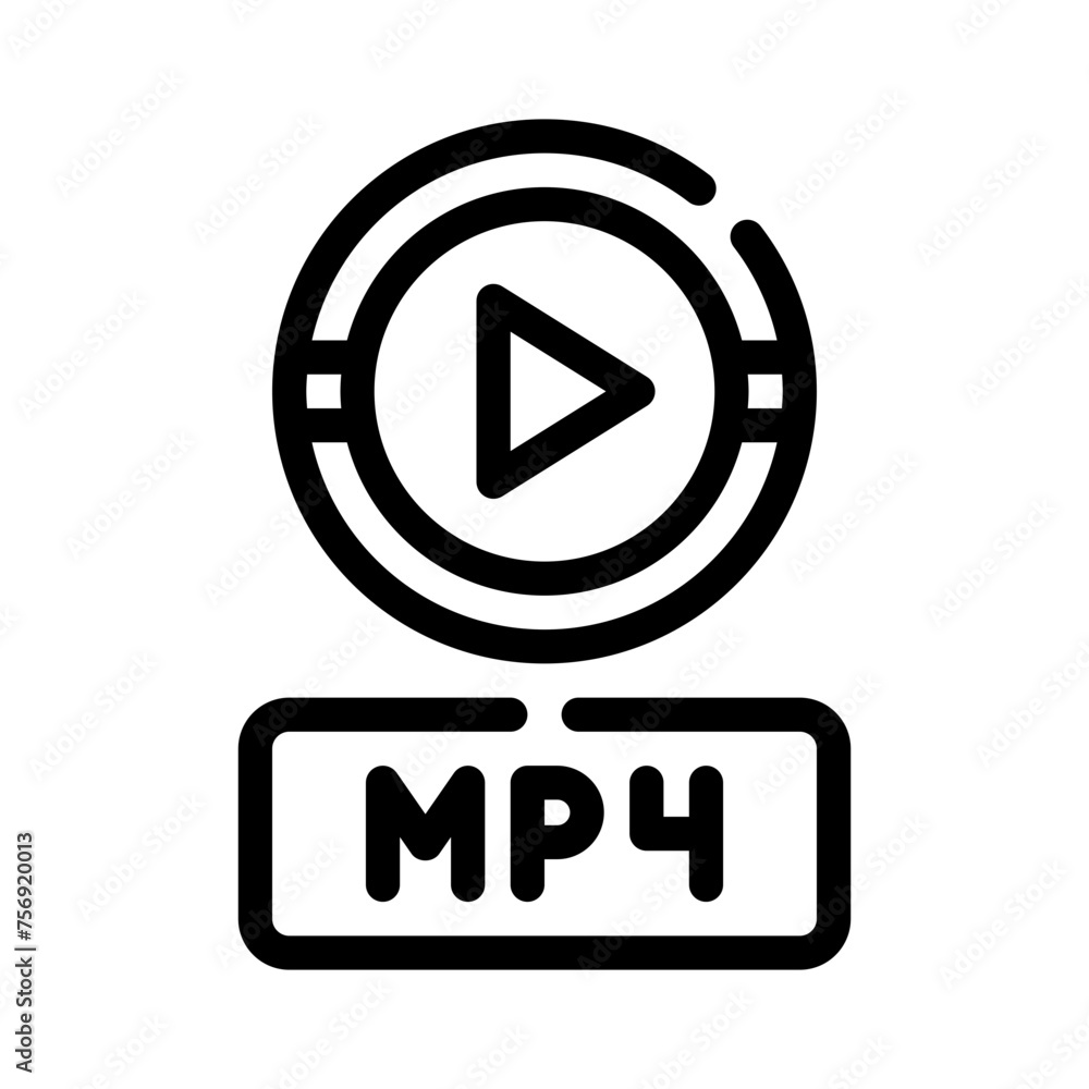 mp4 line icon mp4 line icon