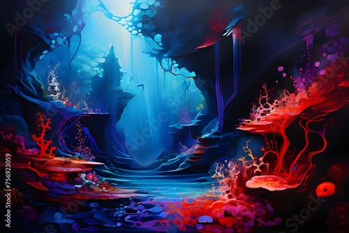 colour full Underwater world