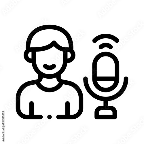 broadcaster line icon