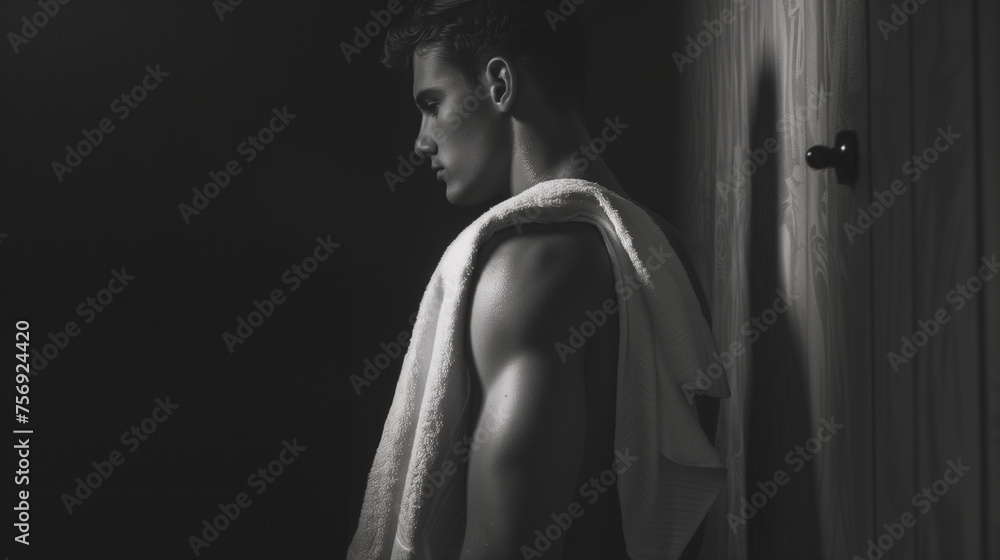 Young Man with Towel