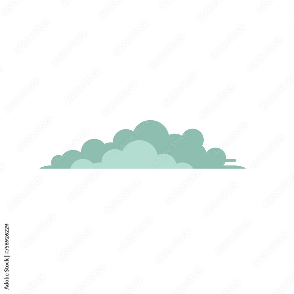 flat cloud vector