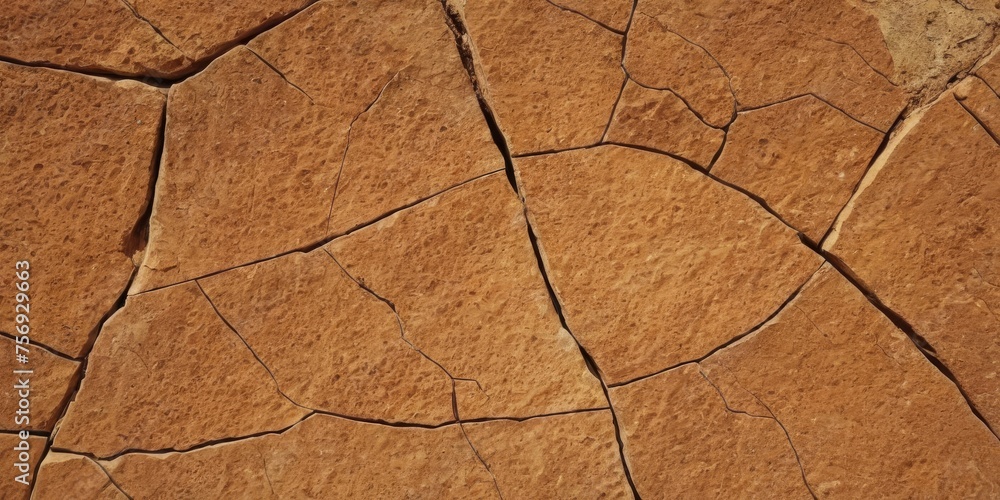 Fototapeta premium Brown stone or rock background and texture crack