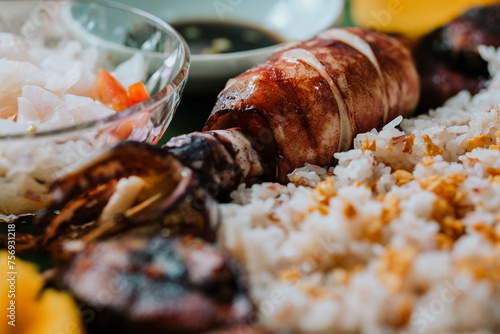 Boodle Seafood on Table