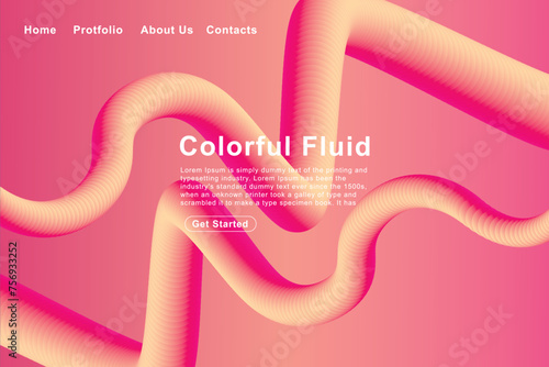 Trendy summer fluid gradient background, colorful abstract liquid 3d shapes. Futuristic design wallpaper for banner, poster, cover, flyer, presentation, advertising, landing page