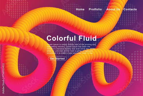 Trendy summer fluid gradient background, colorful abstract liquid 3d shapes. Futuristic design wallpaper for banner, poster, cover, flyer, presentation, advertising, landing page