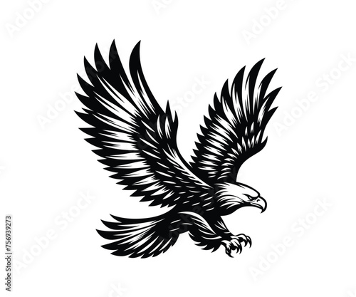 Flying eagle vector