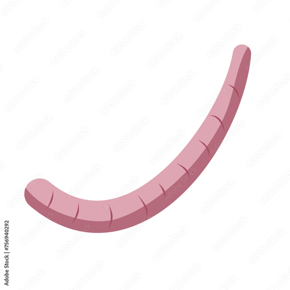Eartworm Flat Doodle Illustration Eartworm Flat Doodle Illustration
