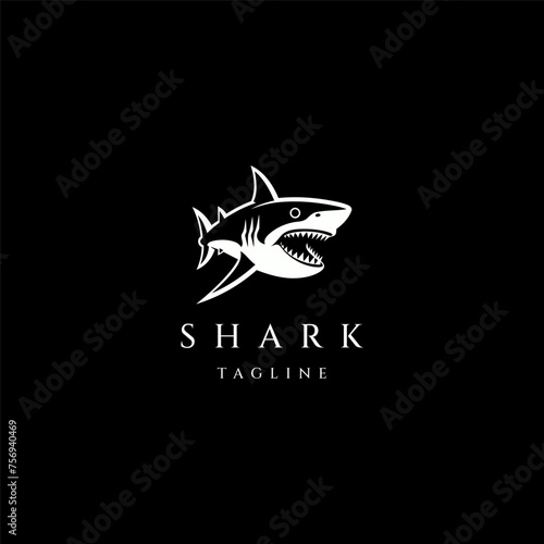 Shark logo icon design vector template	