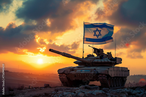 Israeli tank and military  photo