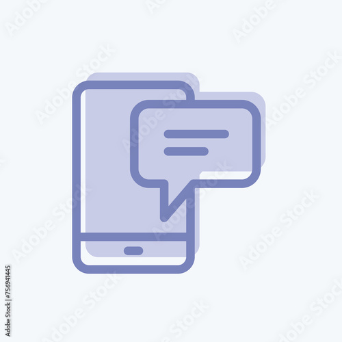 Icon Chat. suitable for Feedback symbol. two tone style. simple design editable. design template vector. simple symbol illustration