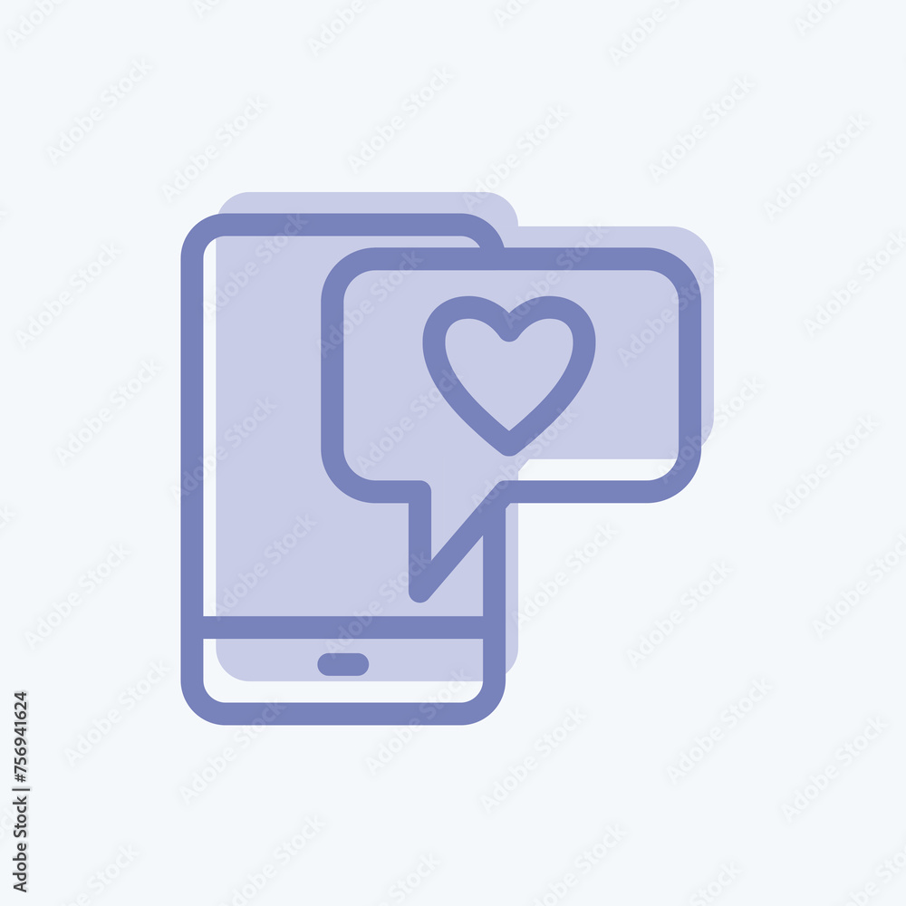 Icon Social Media. suitable for Feedback symbol. two tone style. simple design editable. design template vector. simple symbol illustration Icon Social Media. suitable for Feedback symbol. two tone style. simple design editable. design template vector. simple symbol illustration