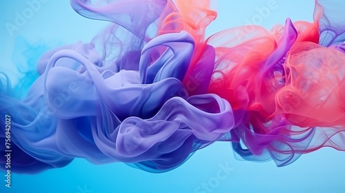 A captivating depiction of liquid paints slowly blending together in a gentle, seamless flow.