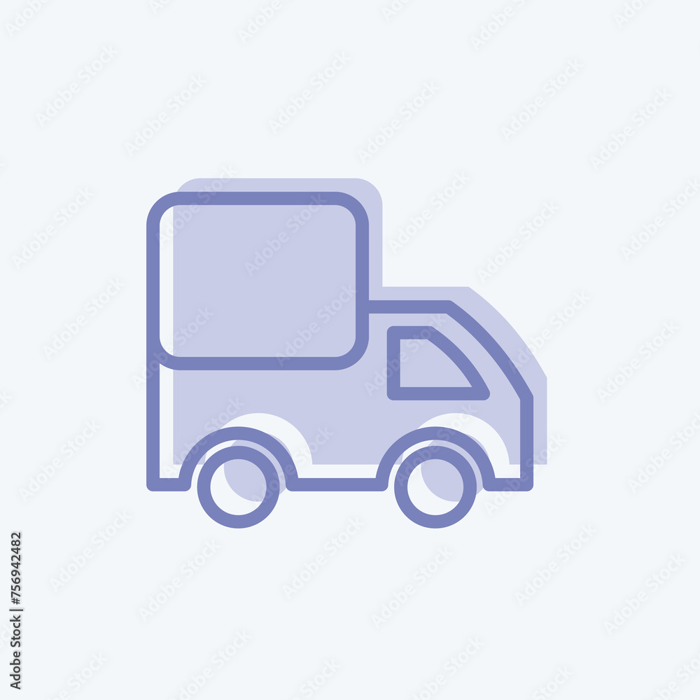Icon Delivery. suitable for Business symbol. two tone style. simple design editable. design template vector. simple symbol illustration