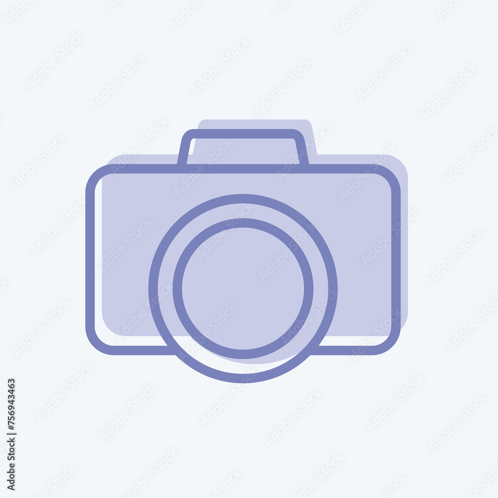 Icon Camera. suitable for Art symbol. two tone style. simple design editable. design template vector. simple illustration Icon Camera. suitable for Art symbol. two tone style. simple design editable. design template vector. simple illustration