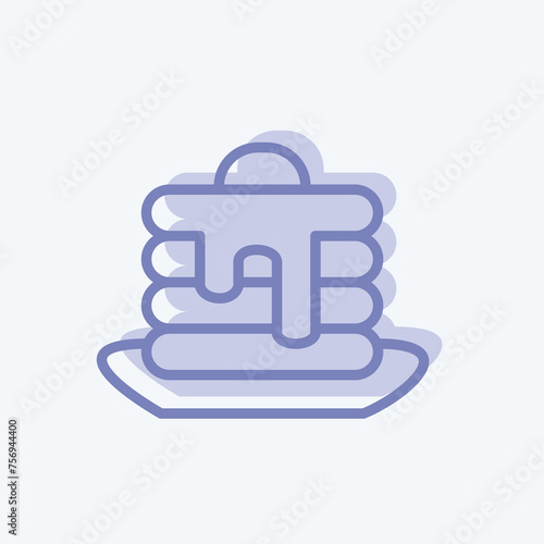 Icon Pancake. suitable for Bee Farm. two tone style. simple design editable. design template vector. simple illustration