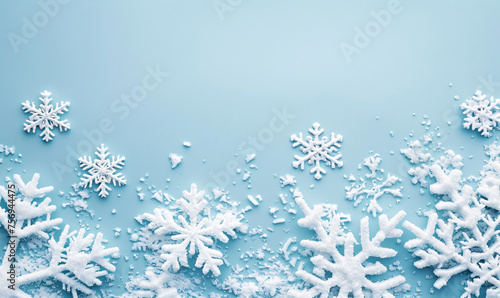 winter background with snowflakes-generative ai © siwoo-mint