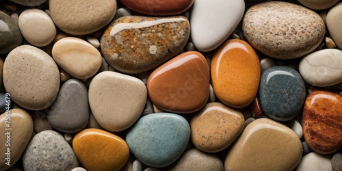 Nature Abstract of Smooth Beach Stones background design
