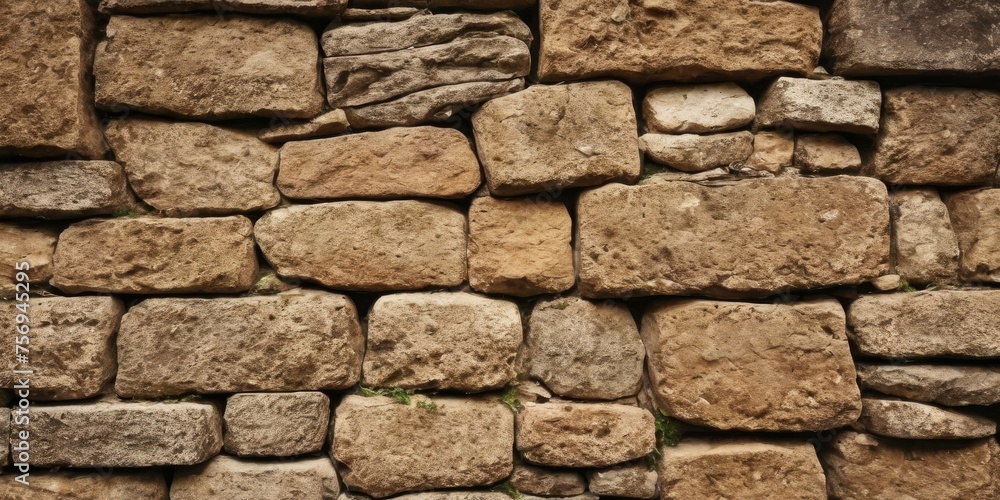 Fototapeta premium Old weathered stone wall Modern background1