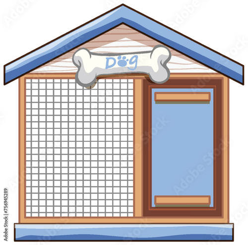 Vector illustration of a simple dog house