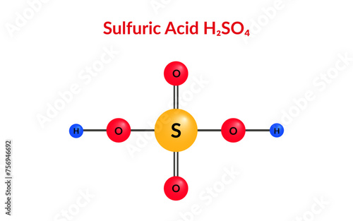 Sulfuric acid molecular structure formula