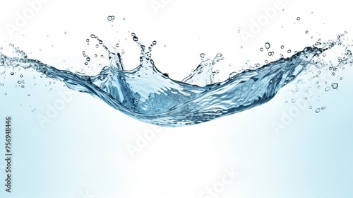 Water splashes isolated individually against a white background.