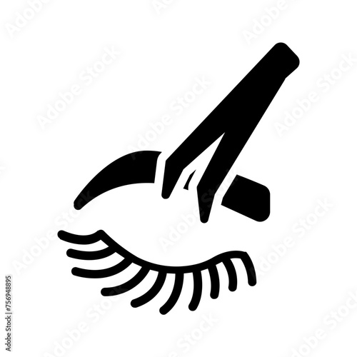 Vector solid black icon for Volume tweezers