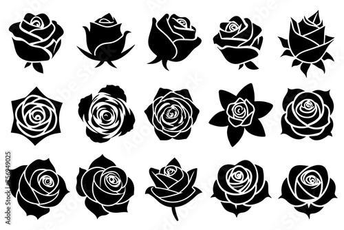 Fototapeta Naklejka Na Ścianę i Meble -  black and white roses