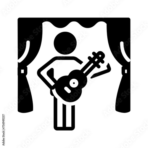 Vector solid black icon for Performance