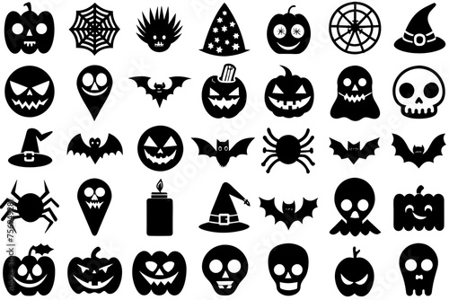 halloween-line-icons-set © Kanay