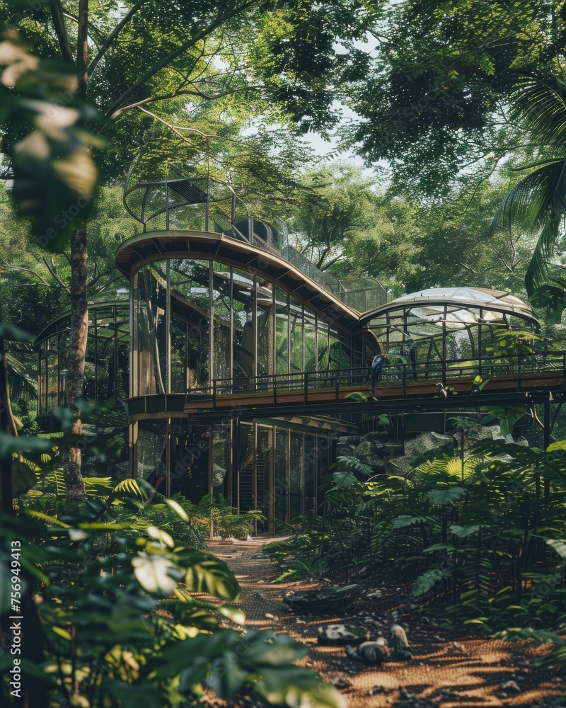 Fototapeta premium A cybernetic wildlife sanctuary