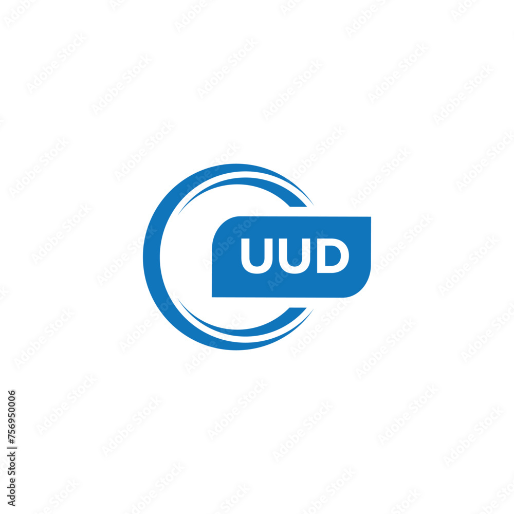 modern minimalist UUD monogram initial letters logo design