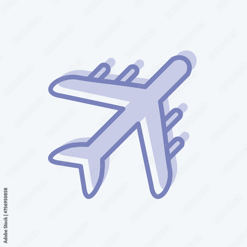 Icon Air Freight. suitable for education symbol. two tone style. simple design editable. design template vector. simple illustration