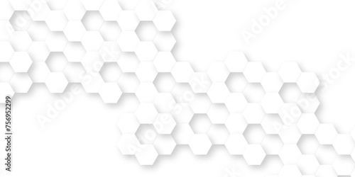 Abstract background with hexagons Abstract hexagon polygonal pattern background vector. seamless bright white abstract honeycomb background. © MOHART PARK
