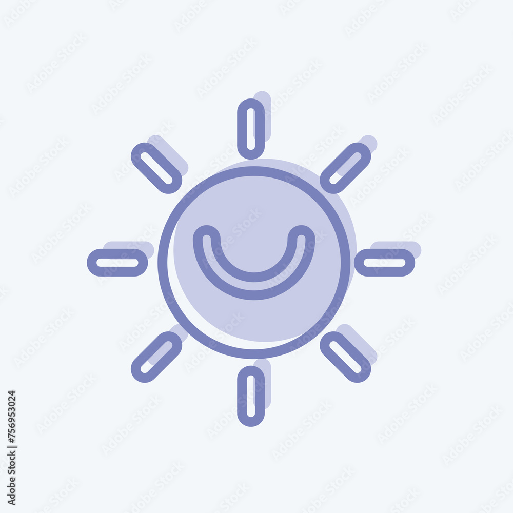 Icon Solar Power. suitable for education symbol. two tone style. simple design editable. design template vector. simple illustration Icon Solar Power. suitable for education symbol. two tone style. simple design editable. design template vector. simple illustration