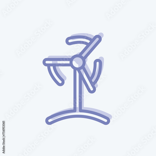 Icon Wind Turbine. suitable for education symbol. two tone style. simple design editable. design template vector. simple illustration