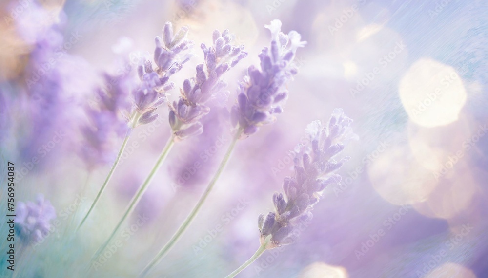A soft-focus artistic image featuring a cluster of delicate lavender flowers against a dreamy, pastel-colored background, Ai Generate A soft-focus artistic image featuring a cluster of delicate lavender flowers against a dreamy, pastel-colored background, Ai Generate
