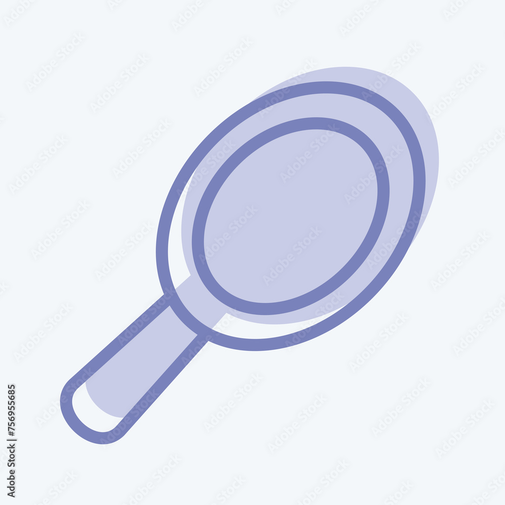Icon Hand Mirror. suitable for medicine symbol. two tone style. simple design editable. design template vector. simple illustration Icon Hand Mirror. suitable for medicine symbol. two tone style. simple design editable. design template vector. simple illustration
