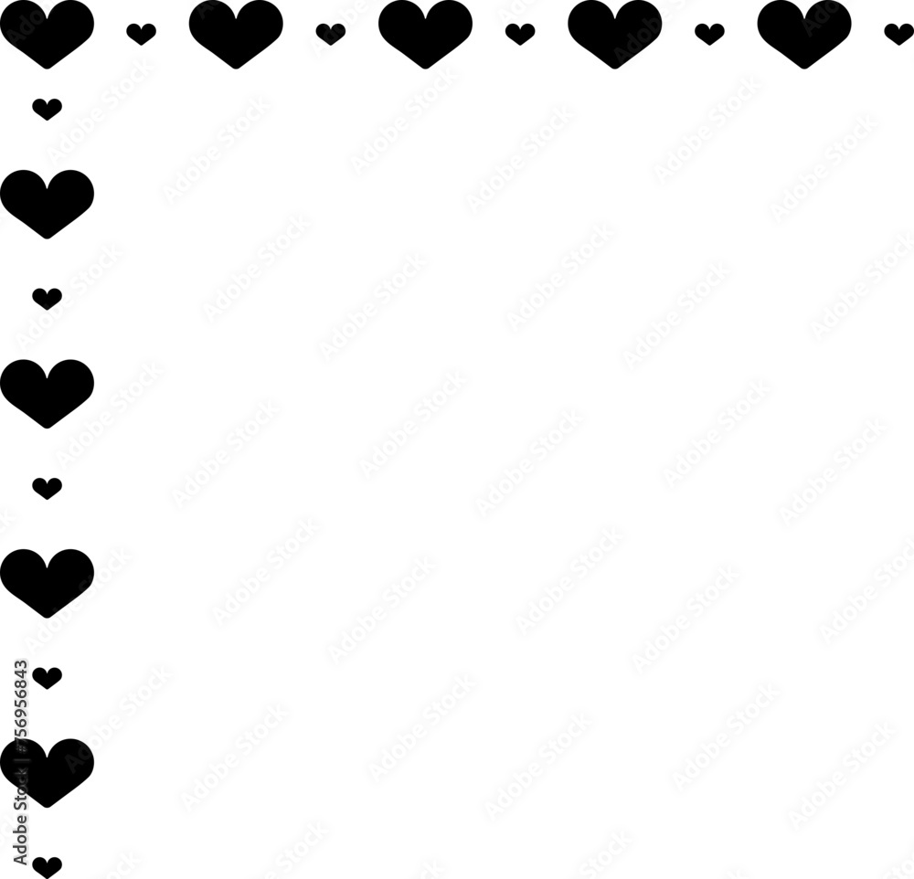 Heart border frame doodle Heart border frame doodle