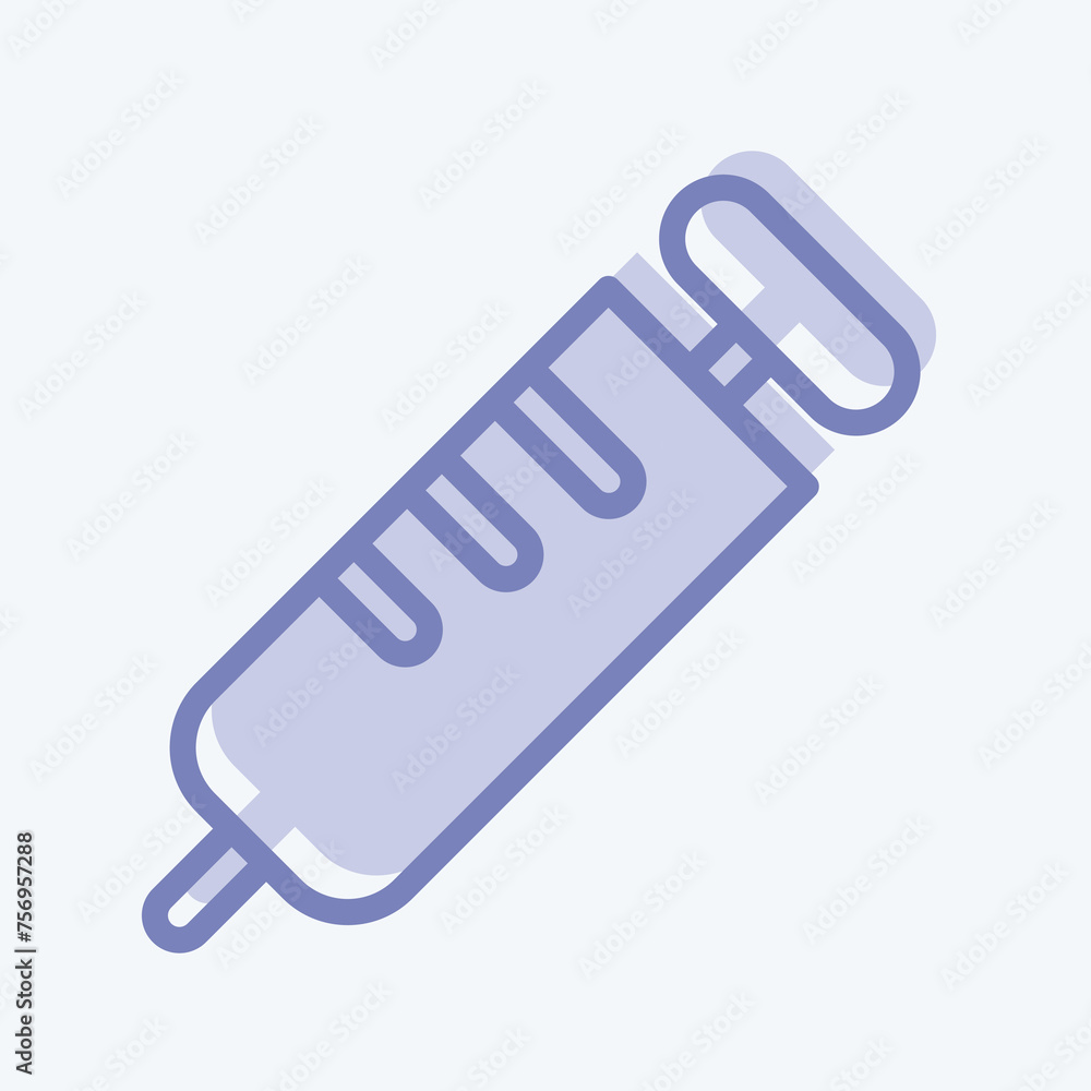 Icon Vaccination. suitable for education symbol. two tone style. simple design editable. design template vector. simple illustration Icon Vaccination. suitable for education symbol. two tone style. simple design editable. design template vector. simple illustration