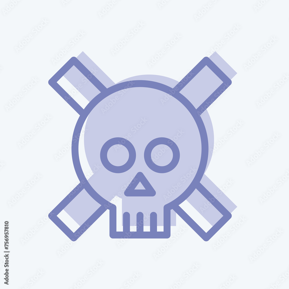 Icon Dangerous. suitable for Security symbol. two tone style. simple design editable. design template vector. simple illustration