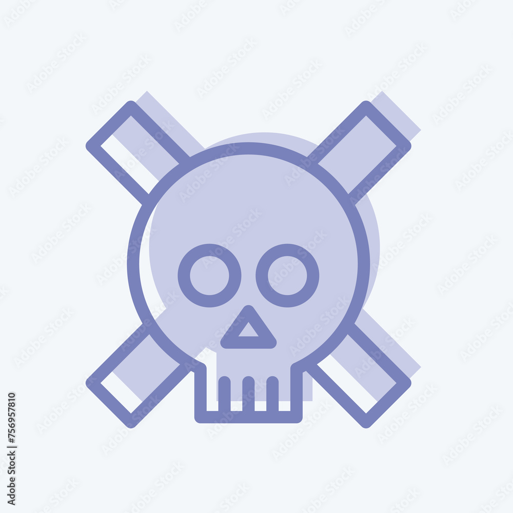Icon Dangerous. suitable for Security symbol. two tone style. simple design editable. design template vector. simple illustration Icon Dangerous. suitable for Security symbol. two tone style. simple design editable. design template vector. simple illustration
