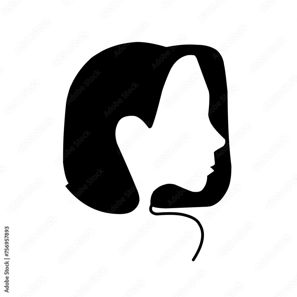 Different woman hair styles set. Can be used for hairdresser or beauty salon logo. Easy to edit and recolor Different woman hair styles set. Can be used for hairdresser or beauty salon logo. Easy to edit and recolor