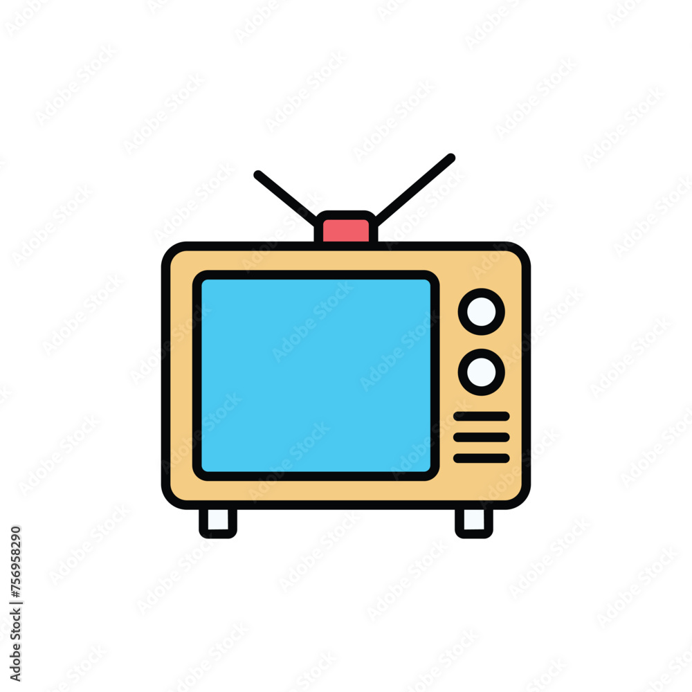 Television icon design with white background stock illustration Television icon design with white background stock illustration
