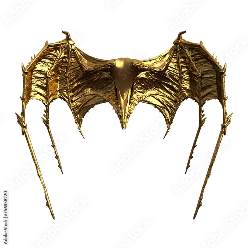 3d demon and bat wings, fantasy creature