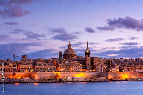 Valletta Skyline in the Evening, Malta. © StockPhotoAstur