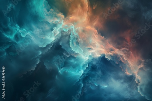 Harmonic haven: abstract background in sanctuary of color,